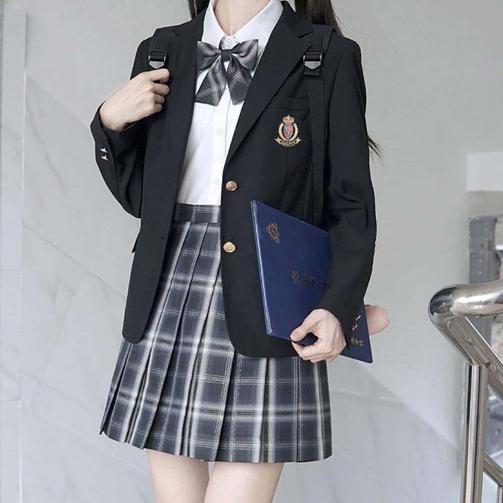 Formal Escolar JK Secundaria Secundaria Formal Escolar Secundaria Graduación Escolar Entrada Uniforme Escolar [SYEOJE] Blazer, Blazer, Traje, Niñas,