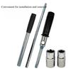 Foldable Telescopic Cross Tire Wrench - Detachable L-Shaped Socket Wrench for Car Tire Changing, Labor-Saving & Extended Length