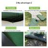 Pre-Holes Weed Barrier Fabric Roll with 6 Pcs Garden Staples Permeable Degradable Planting Mulch Sheet Ground Cover