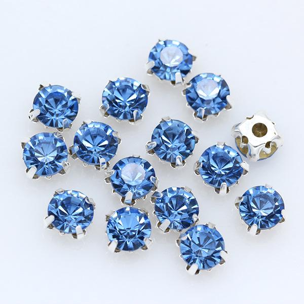 3-10mm Silver Base Hand-Sewn Glass Rhinestones for Clothing, Handbags, Belts, and Accessories