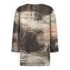 Damski T-shirt Koszulka Nadruk Guzik Rękaw 3/4 Tunika Codzienna Weekendowa Moda Podstawowy Dekolt V Regularny Top