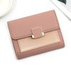 Compact Clutch Fashionable Retro Square Purse Pu Leather Wallet Solid Color Zippered Coin Pocket For Daily Use Gifting Holidays