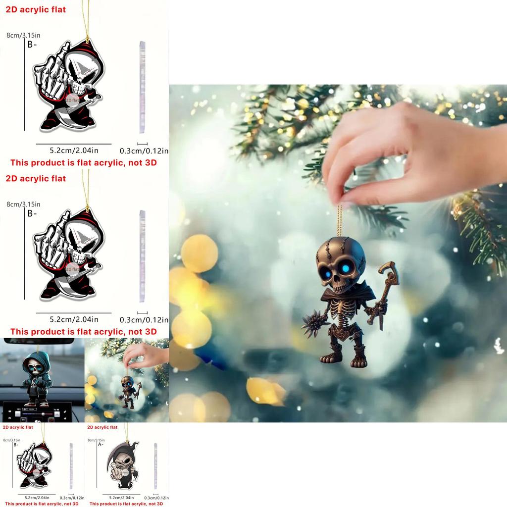 Halloween-thema Schedelpatroon Acryl Hanger Voor Auto-accessoires