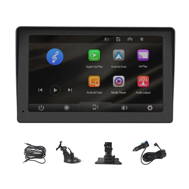 Portable Wireless Carplay Screen 7 Inch Car Radio With Android Auto Car Multimedia Player With Bluetooth