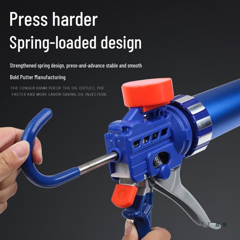 26-Bearing Dual-Use Adhesive and Caulking Gun: Automatic Glue Release, Labor-Saving Design for Glass and Repair Applications.
