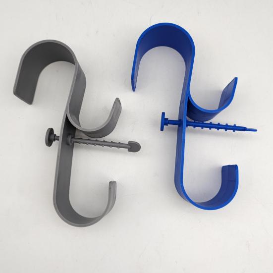 2 Pcs Pool Pole Hooks Adjustable Poolside Pool Leaf Skimmer Net Holder Telescopic Pool Pole Hooks for Above Ground Pool Accessories
