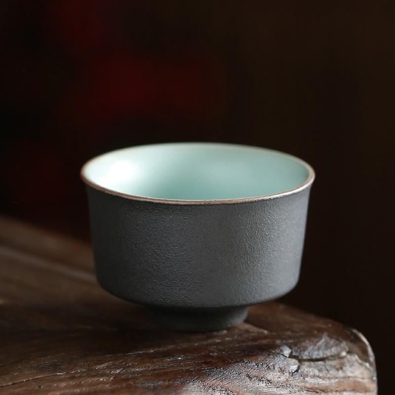 Black Pottery Ceramic Tea Cup Kung Fu Tea Set Small Tea Bowl