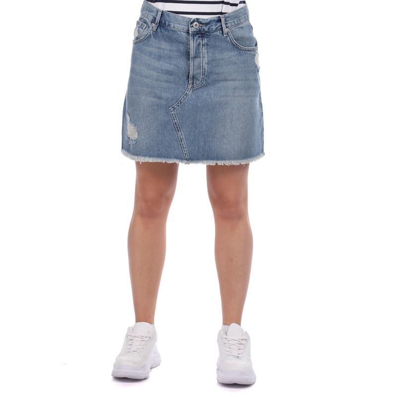 

Синяя Белая Джинсовая Юбка