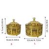 New Metal Material Snacks Tray With Lid Decorative Design Dried Fruit Box Festival Style Party Use Storage Box Islamic Festival