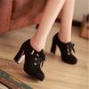Women's Shoes Classic Lace-up Ankle Boots For Women Red Short Boots Women Euro Style Shoes Autumn Spring Punk High Heels Shoes