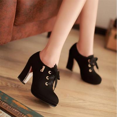 Women's Shoes Classic Lace-up Ankle Boots For Women Red Short Boots Women Euro Style Shoes Autumn Spring Punk High Heels Shoes