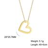 Ciondolo Cuore d'Amore Vuoto Collana in Acciaio Inossidabile Tre Modelli Gioielleria Minimalista Per San Valentino