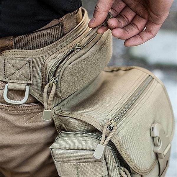 Wasserdichte taktische militärische Beintasche für Herren, Hüftgürtel, Taillengürteltasche, Oxford-Tuch, Wandern, Camping, Outdoor-Sport, Reisen