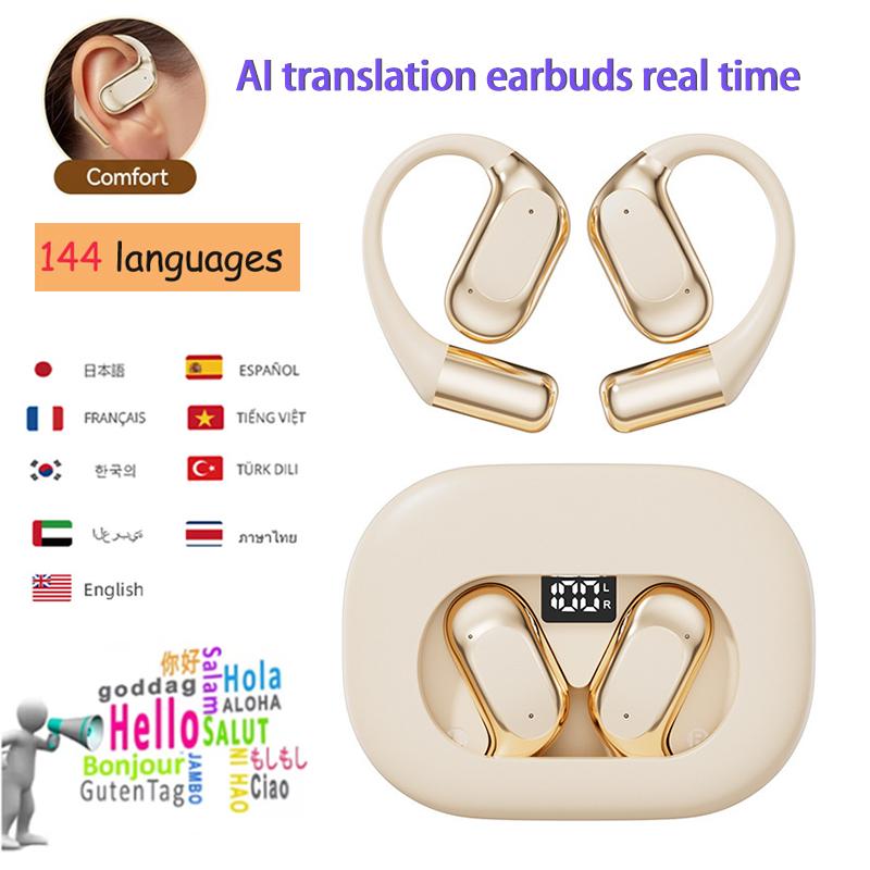 Headphones Bluetooth Wireless Translator Touch Support 144 languages Earbuds Noise Real Time Translation Earphones Smart Earbuds