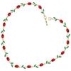 Light Luxury AAAAA Zircon Bracelet & Necklace Women's Exquisite Tulip Plant Design Jewelry Set