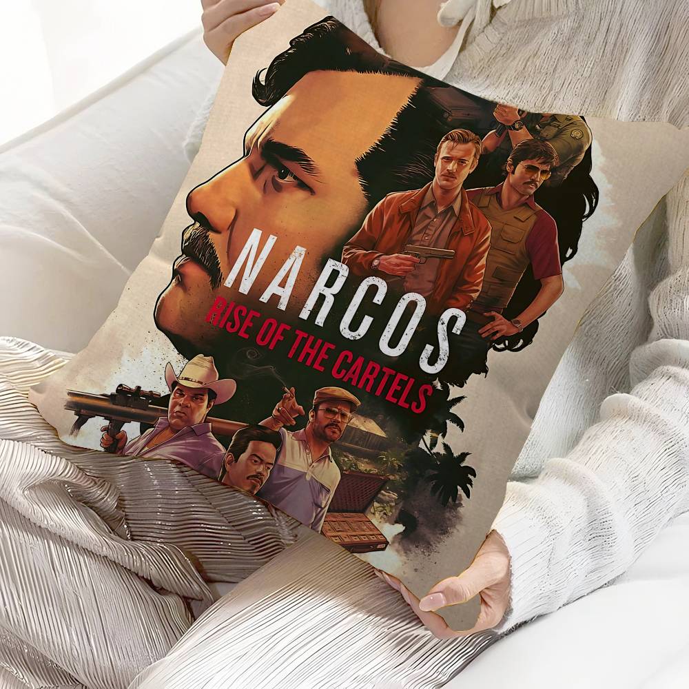 TV Series N-Narcos Cushion Cover Pillowcase Upholstery Sofa Throw Pillow Home Decor Pillowcas