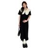 Summer 2026 Floral Doll Collar Maternity Dress with Loose Fit and Straight Leg Design