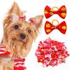 Elásticos de Cabelo para Cães Cor Sólida Bolinhas Dia dos Namorados Estilo Margarida Pequena Grampos de Cabelo Cabelo de Cão de Estimação Acessórios de Higiene para Cães