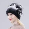 Outdoor Winter Warm Real Fur Beanies Hat Rabbit Fur Cap Knitted Real Rex Rabbit Fur Hats Elastic