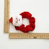 Christmas Cartoon Santa & Reindeer Plush Scrunchie - Festive Hair Accessory
