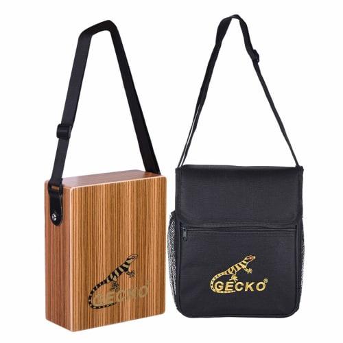 Btuty Traveling Cajon Box Drum Hand Drum Portable Wooden Percussion Instrument with Strap Carry Bag