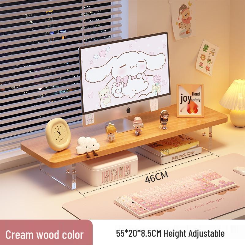 Monitor Riser and Keyboard Tray Combo Stand