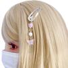 Metallic Style Hairpin for Sweet Girls Cute Butterfly Pendant Charm Hair Barrettes Aesthetics Bangs Hair Accessories