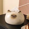 Niedliche Katze Keramik Taschentuchbox Desktop Ornamente Heimdekoration