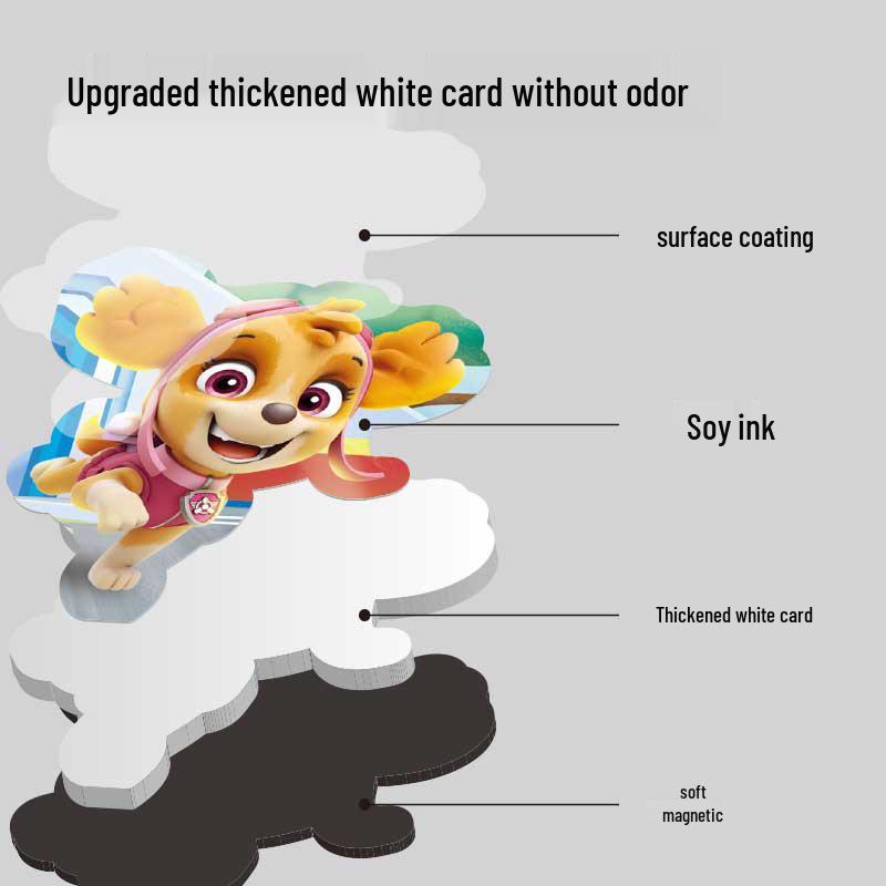 PAW Patrol Magnetic Tile Stickers - Educational Toys for Kids Ages 3-6