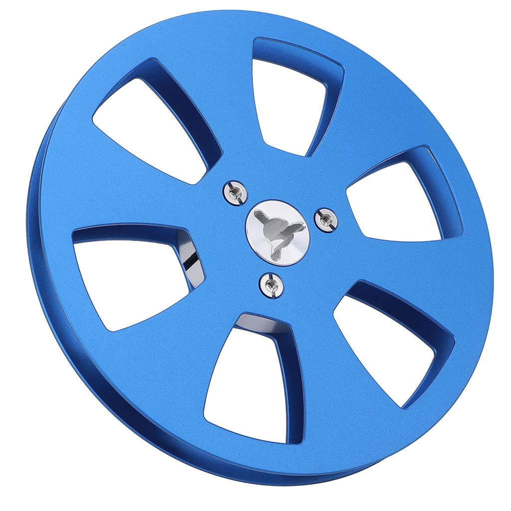 14 5in Empty Tape Reel Sound Recording 6 Hole Aluminum Alloy for ReVox Opening Machine Parts Blue