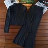 Women's Autumn/Winter Fitness Set: Elastic Quick-Dry High-Waisted Flared Pants & Slimming Yoga Jacket