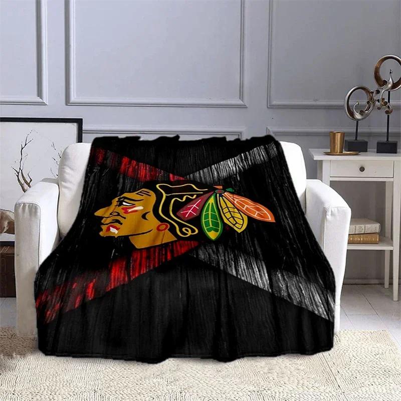 Ice Hockey Sports Printed Blanket Leisure Sofa Blanket,  Bed Sofa Office Air Conditioning Soft Leisure Travel Customizable Throw