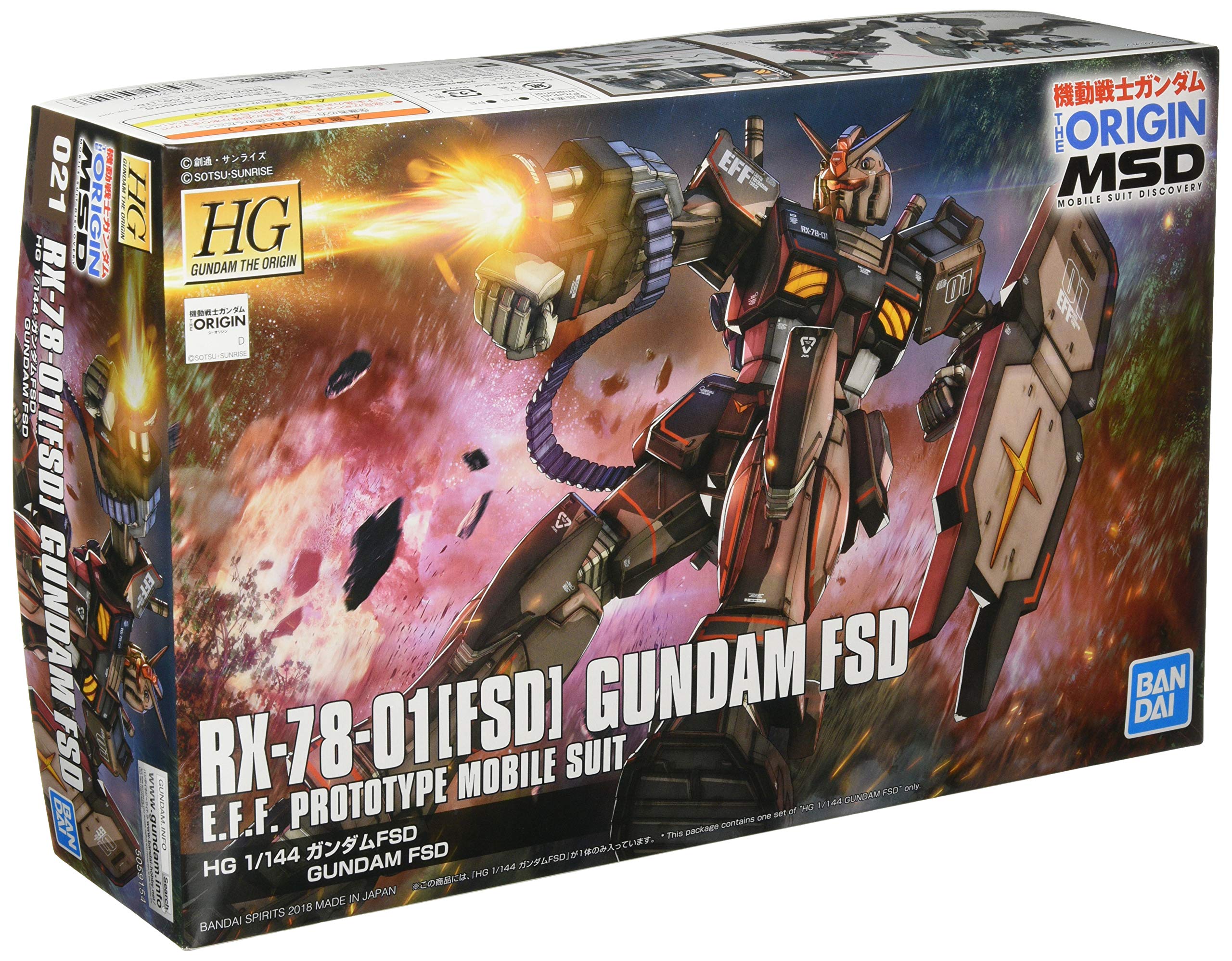 

HG Mobile Suit Gundam THE ORIGIN MSD Gundam FSD масштабная пластиковая модель 1/144 с цветовой кодировкой