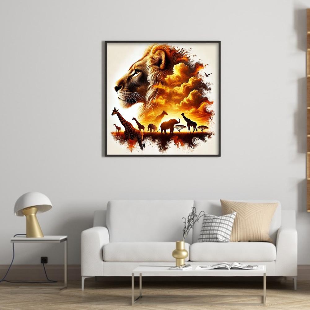 Vollstickerei Baumwollfaden 11CT Bedrucktes Tier Kreuzstich-Set Kunst