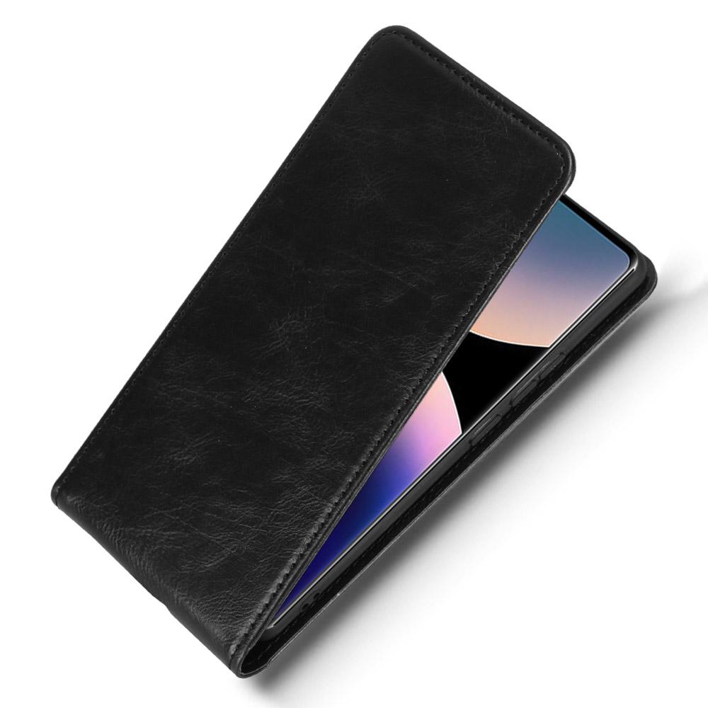 For Xiaomi Redmi Note 14 Pro 4G Case with Card Slot Magnetic Vertical Flip Leather Phone Cover