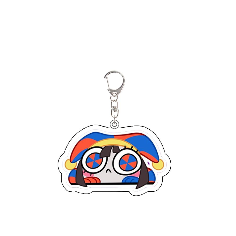 Anime Peripheral Acrylic KeyChain for TADC Pomni Jax Ragatha Gangle Zooble Kinger Caine Creativity Backpack Accessories Gift