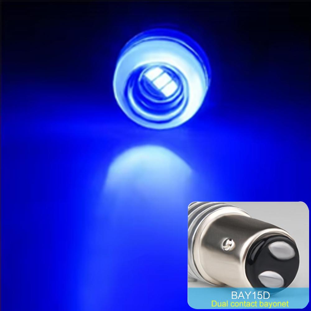 STONEGO Car 12V LED Rear Taillight Tail Brake Light Strobe Flashing LED Lamp Motorcycle Warning Light Bulb Red Stronger Light