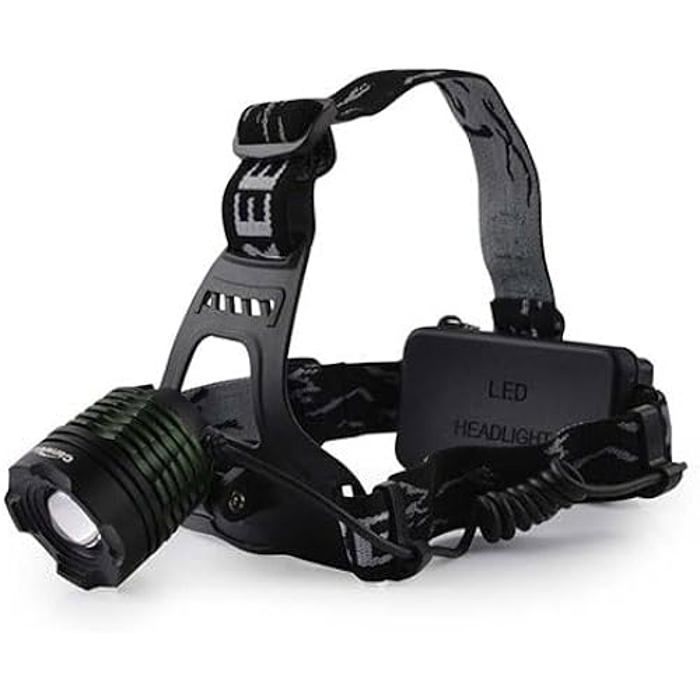 Lampe Frontale - TM ELECTRON - LINTERNE AVONTALE REC - Zoom 10W - Rechargeable USB - 200m Portée