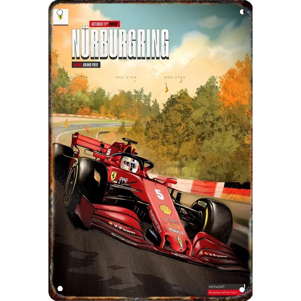 

Винтажный постер гонки болидов Формулы, Домашний гараж, Клуб, Современное настенное искусство, Декоративная панель, Фреска, Эстетика 20x30cm белый