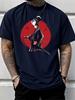 Unisex White Crew Neck Tee Masked Samurai Warrior Print Oversized Short Sleeve Unisexs Summer Streetwear Casual Daily Basic Wear Top