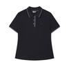 Breathable Skin-Friendly Comfortable Versatile Simple Short Knit Polo Shirt Unisex Tops White Legendary-Blue F11W523105F-NV