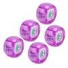 5Pcs Mahjong Wind Direction Dice East South West North Sphere Entertainment Game Dice Transparent Purple