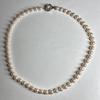 Used TeriryoshiAkoya pearl 7.0-7.5mm necklace silver engraved genuine pearl pearl necklace