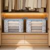 Non Woven Fabric Storage Bag with Transparent Window Zipper Closure Portable Handle Organizer for Clothes Bedding and Household Items
