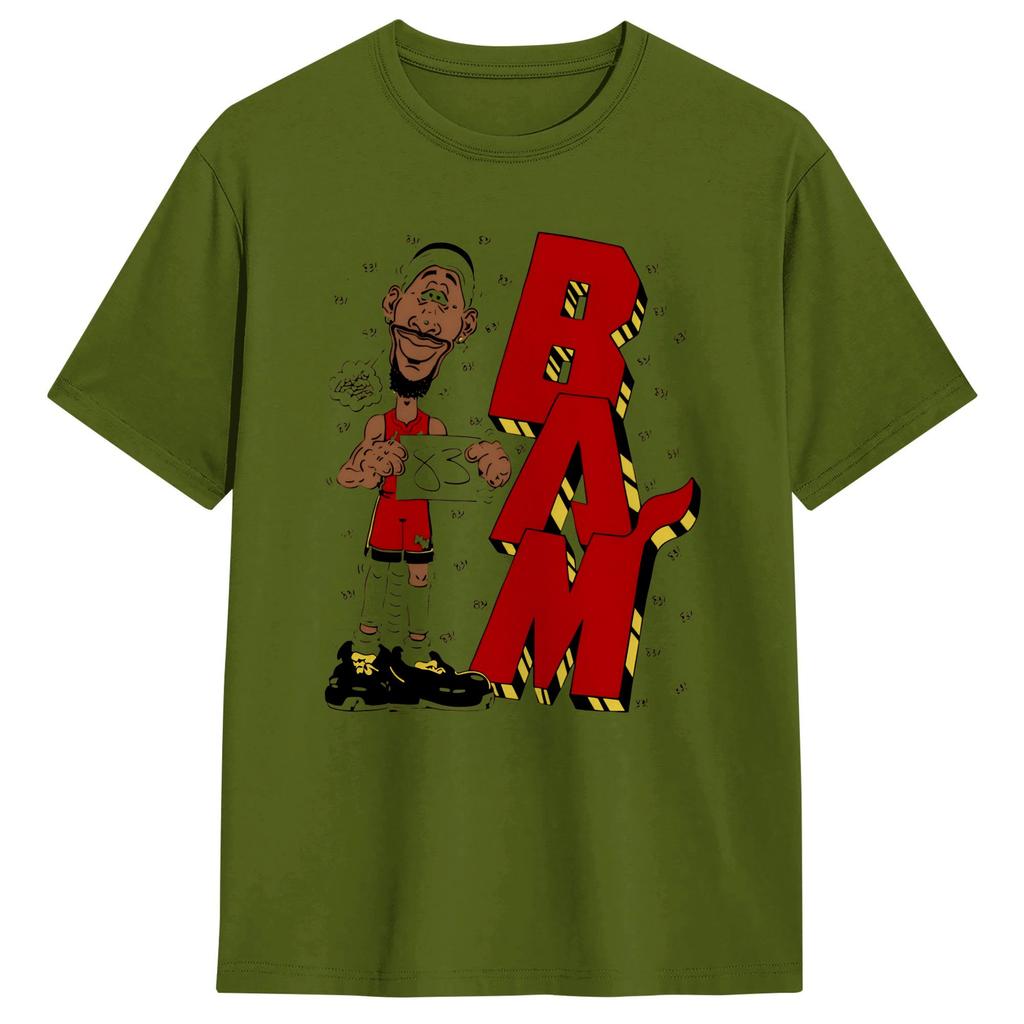 Casual T Shirt Summer Bam Adebayo 83 points Forever Stamped History caricature Hipster TShirts Cotton Tshirt for Adult Y2K Tops