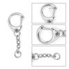 5/10pcs Lobster Clasp Key Ring Keychain C Shape Clasps Connector Hook For DIY Zircon Making Finding Key Chain Accessories