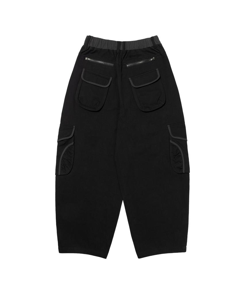 FANCY CLUB Cargo Work Balloon Pants (Black) F26Qd153