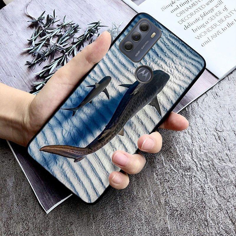 Ocean Whale Shark Case for Motorola Moto EDGE 20pro EDGE 20lite E6 E7 Cover G STYLUS GPLAY GPOWER G 5G PLUS G30 G100 Funda Coque