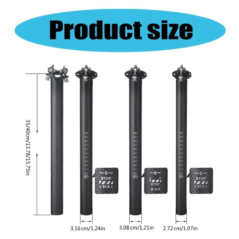 Carbon Fiber Bike Seatpost Road Bicycles Seats Tube Mountain Bike Seatposts 27.2/30.8/31.6mm Cycling Seats Post Enduring