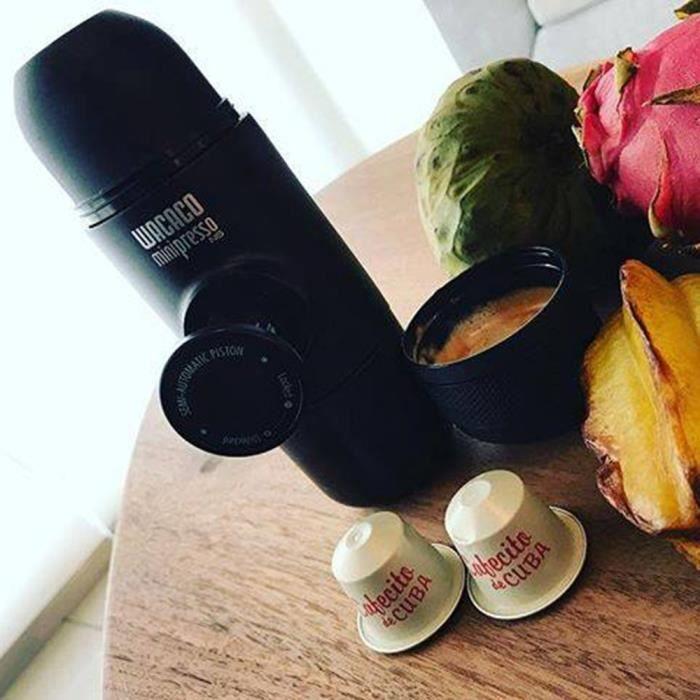 Machine à Café Manuelle - CADEAU MAESTRO - Minipresso - Compatible Nespresso - Pression 19 bars - Noir